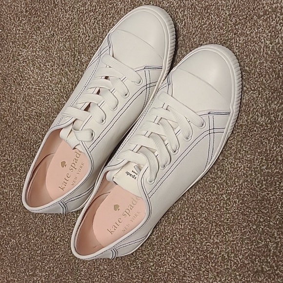 kate spade Shoes - NWOT Kate Spade Canvas White Tommi Sneaker
